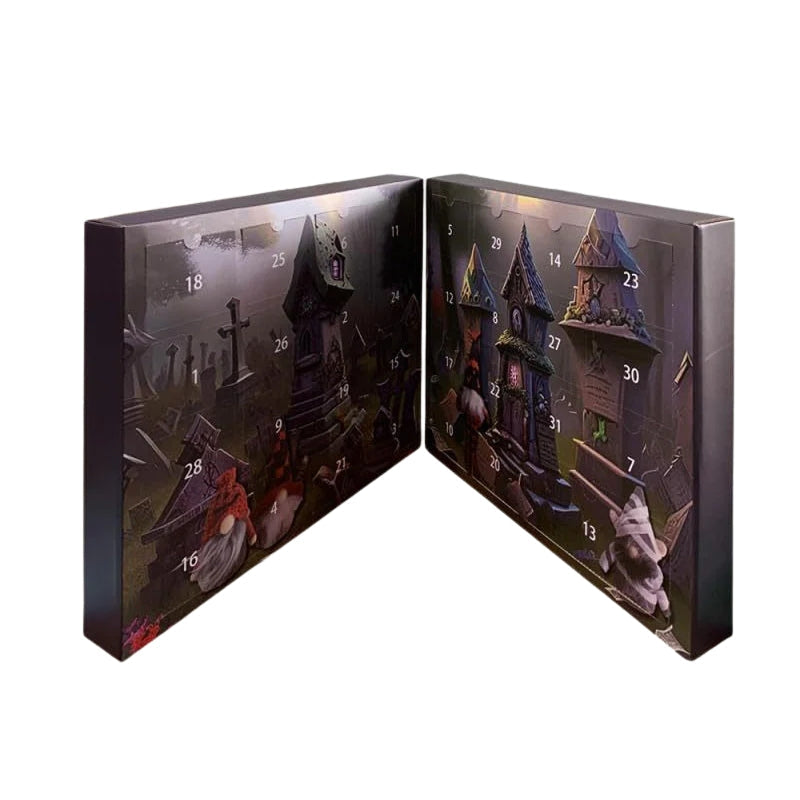 GnomeHaunt – 31-dages Halloween-nedtællingskalender med overraskelsesplys-gobliner