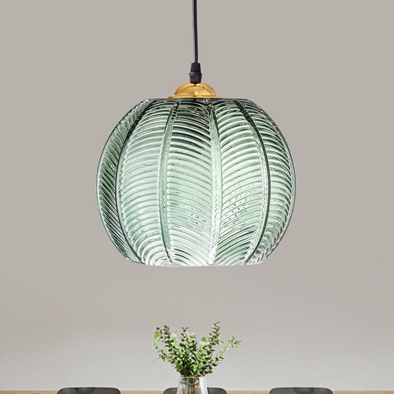 EcoAura – Elegant grøntonet pendellampe med blød LED-glød