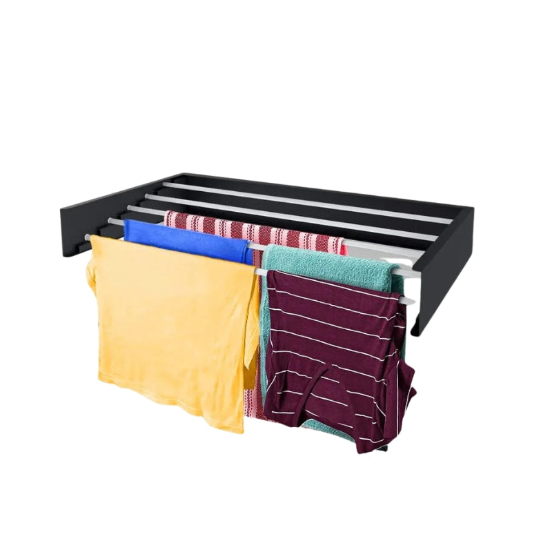 DryNest – Væghængt Sammenklappeligt Tørrestativ med Flere Stænger