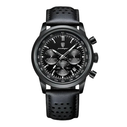 Vega – Elegant kronografur med tekstureret bezel og sub-dials