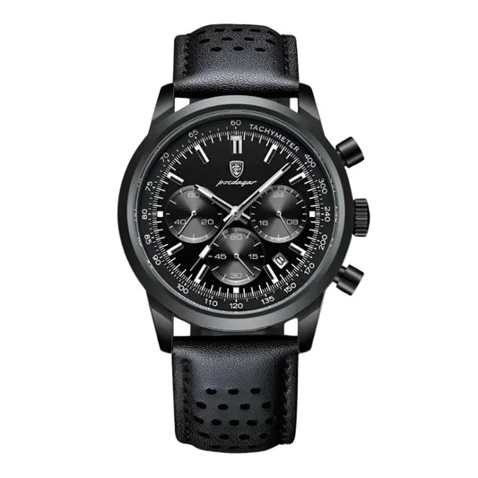 Vega – Elegant kronografur med tekstureret bezel og sub-dials