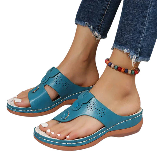 Soleil – Trendy leopardprintede sandaler med elegant design og støttende sål for komfort