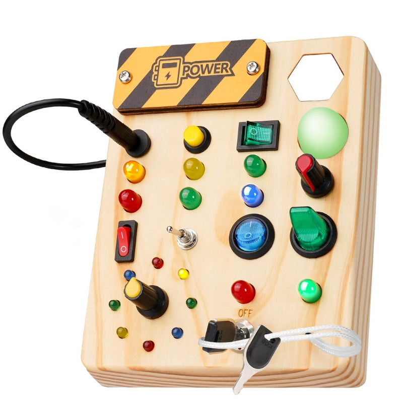 TrekPlay – Interactive Learning Board med kontakter og LED lys