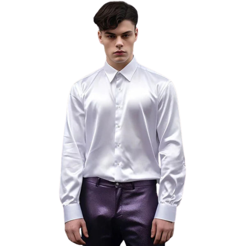 Maxwell – Klassisk skjorte med knaplukning, slim fit og elegant reversdesign