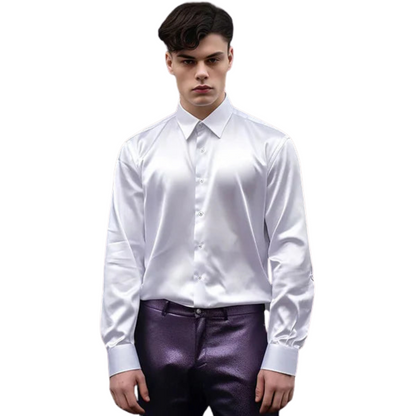 Maxwell – Klassisk skjorte med knaplukning, slim fit og elegant reversdesign