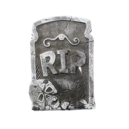 GraveGlow – Gravstensdekoration i Skum med Patineret Stenlook til Halloween