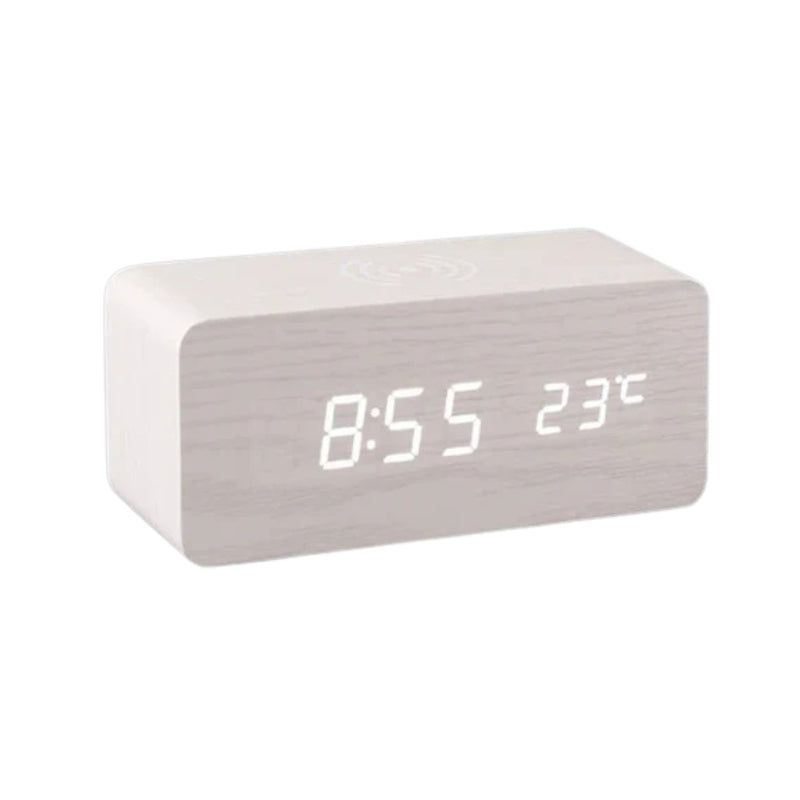 EchoClock – Smart Clock med trådløs opladning og stemmestyring for en strømlinet rutine