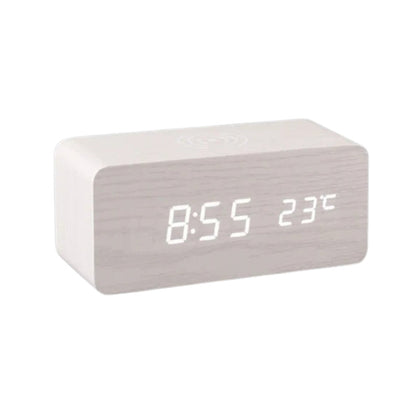 EchoClock – Smart Clock med trådløs opladning og stemmestyring for en strømlinet rutine