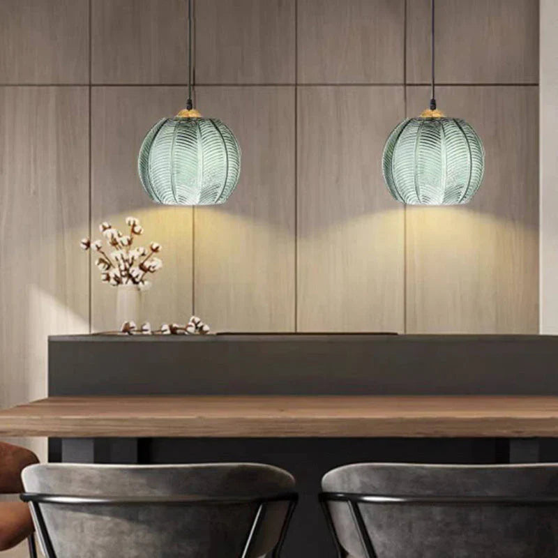 EcoAura – Elegant grøntonet pendellampe med blød LED-glød