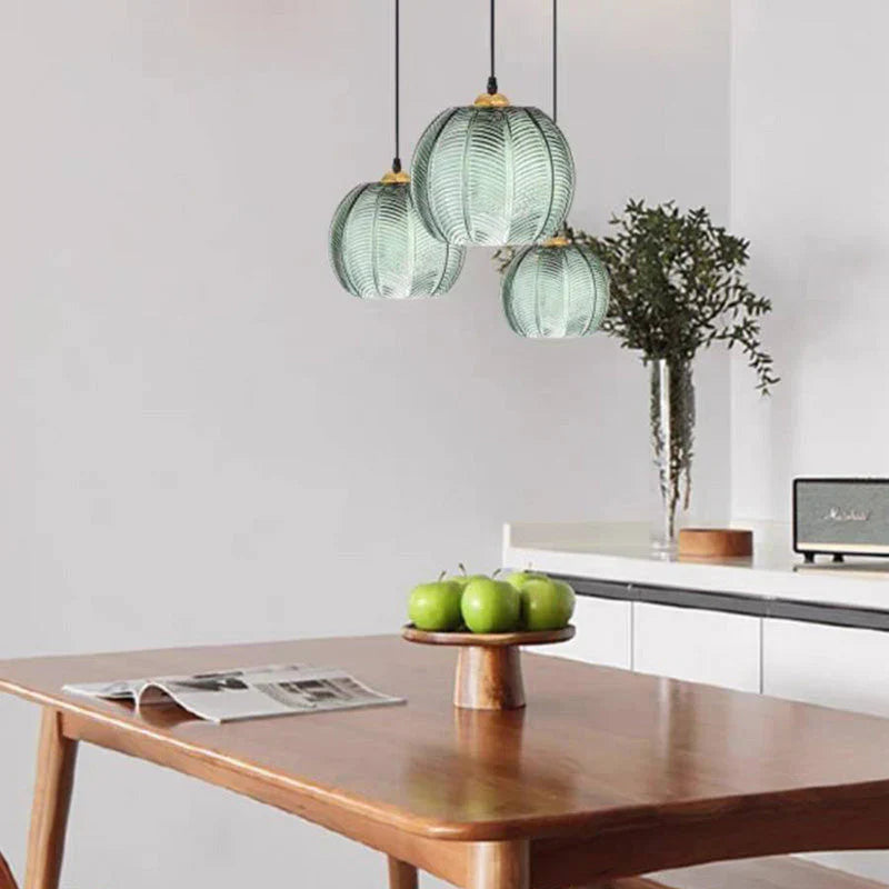 EcoAura – Elegant grøntonet pendellampe med blød LED-glød