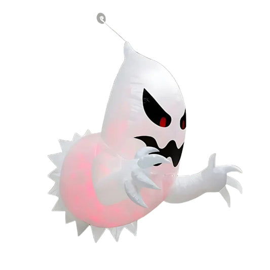 PhantomGlow – Oppusteligt LED-spøgelse med farveskift til udendørs Halloween-dekoration