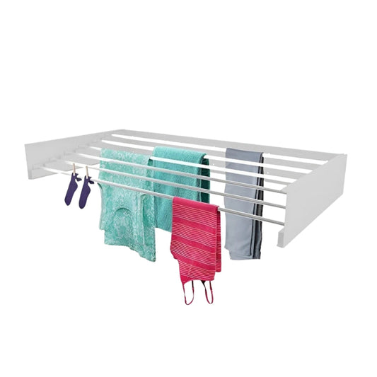 DryNest – Væghængt Sammenklappeligt Tørrestativ med Flere Stænger