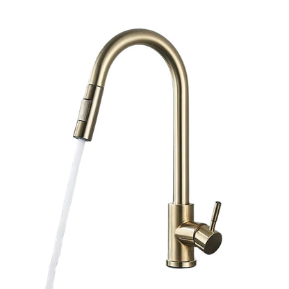 AquaFlow – 360° Roterende Blandingsbatteri i Rustfrit Stål med Justerbart Greb til Køkken/Badeværelse