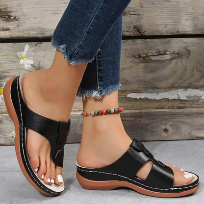 Soleil – Trendy leopardprintede sandaler med elegant design og støttende sål for komfort