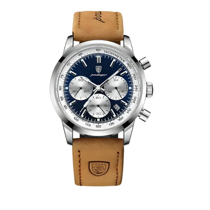 Vega – Elegant kronografur med tekstureret bezel og sub-dials