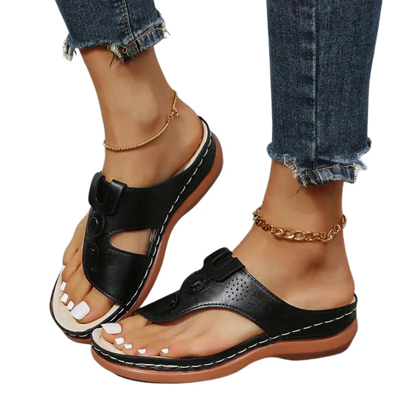 Soleil – Trendy leopardprintede sandaler med elegant design og støttende sål for komfort