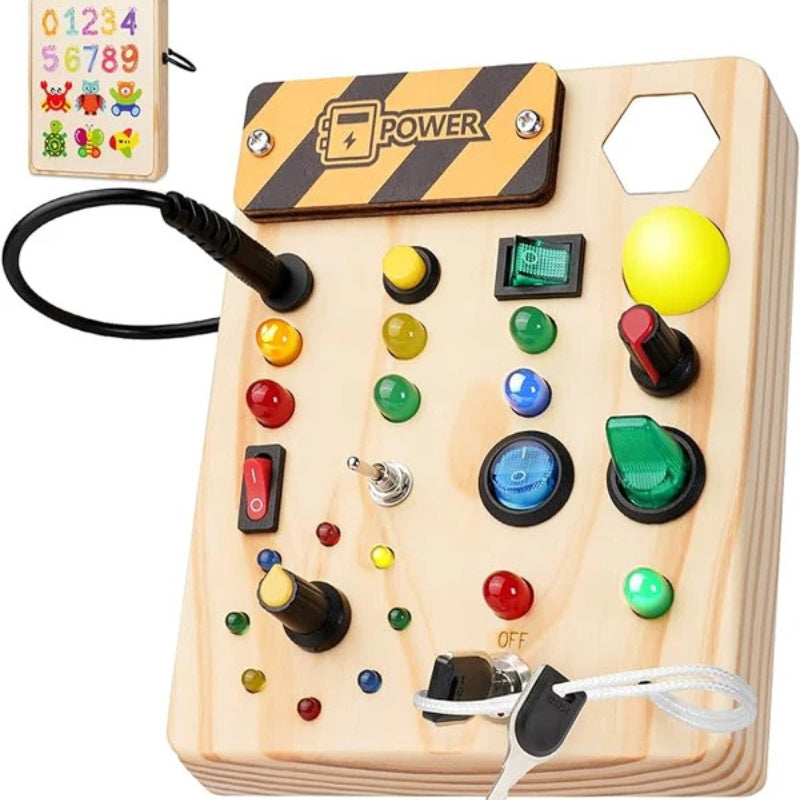 TrekPlay – Interactive Learning Board med kontakter og LED lys