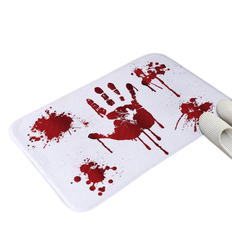 BloodPrint – Termokrom Halloween-måtte med vandaktiverede blodige fodspor