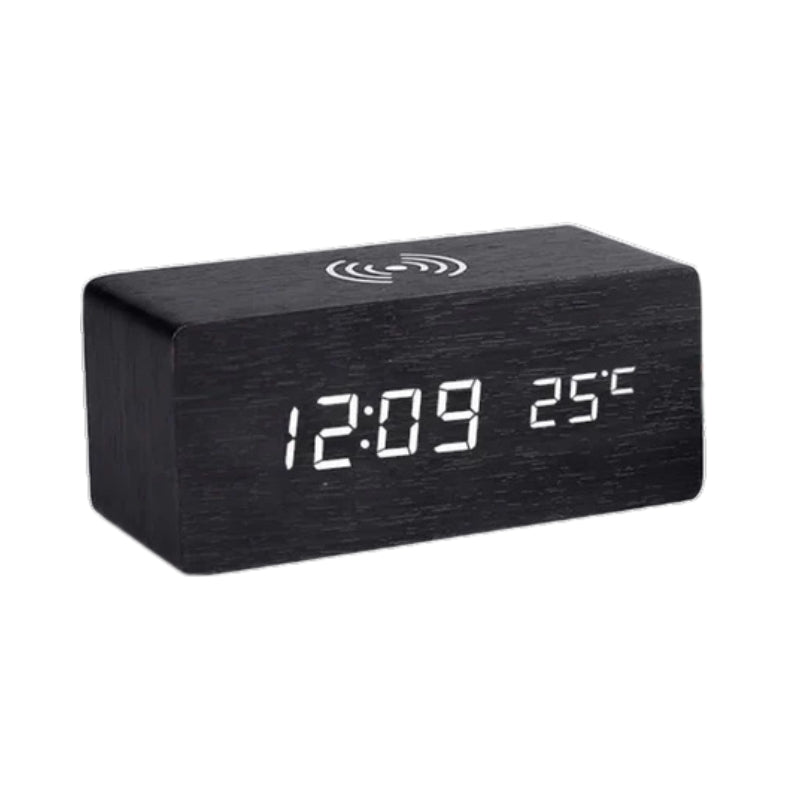 EchoClock – Smart Clock med trådløs opladning og stemmestyring for en strømlinet rutine