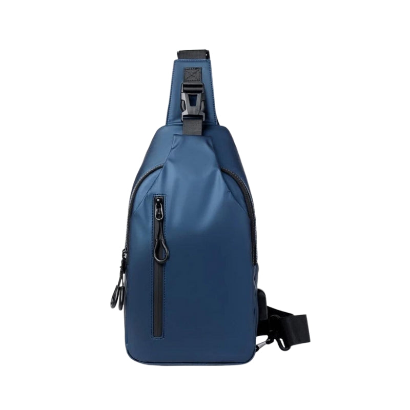 CarryEase – Vandtæt Crossbody-Taske med USB-Port og Flere Rum