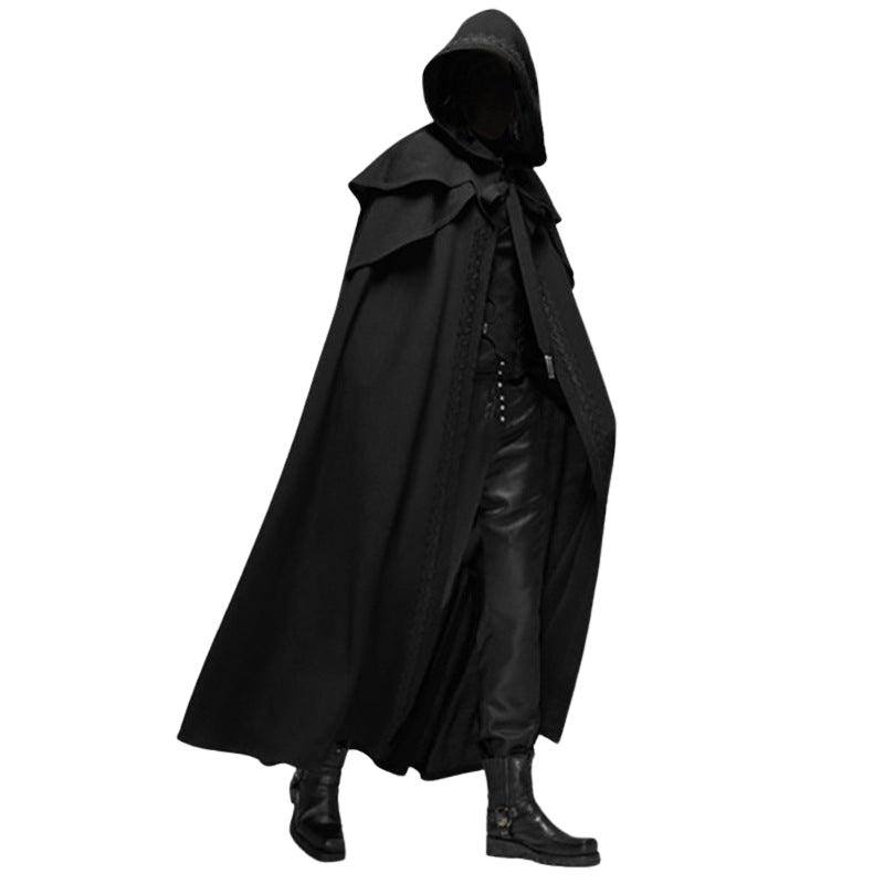 ShadowCrest – Lang Kappe med Høj Hætte til Kostumer og Lag-På-Lag-Outfits