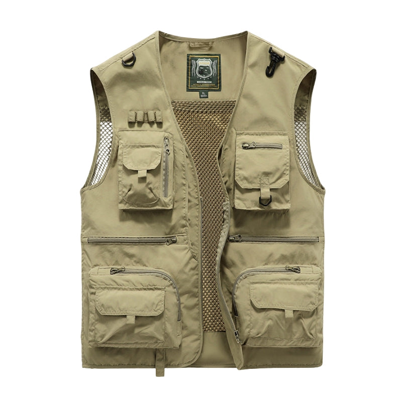 Toby – Let Outdoor-vest med Lynlås og Funktionslommer