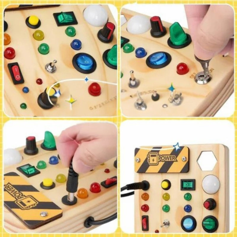 TrekPlay – Interactive Learning Board med kontakter og LED lys