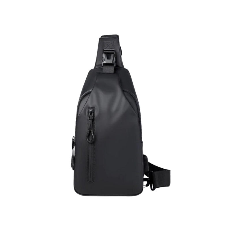 CarryEase – Vandtæt Crossbody-Taske med USB-Port og Flere Rum