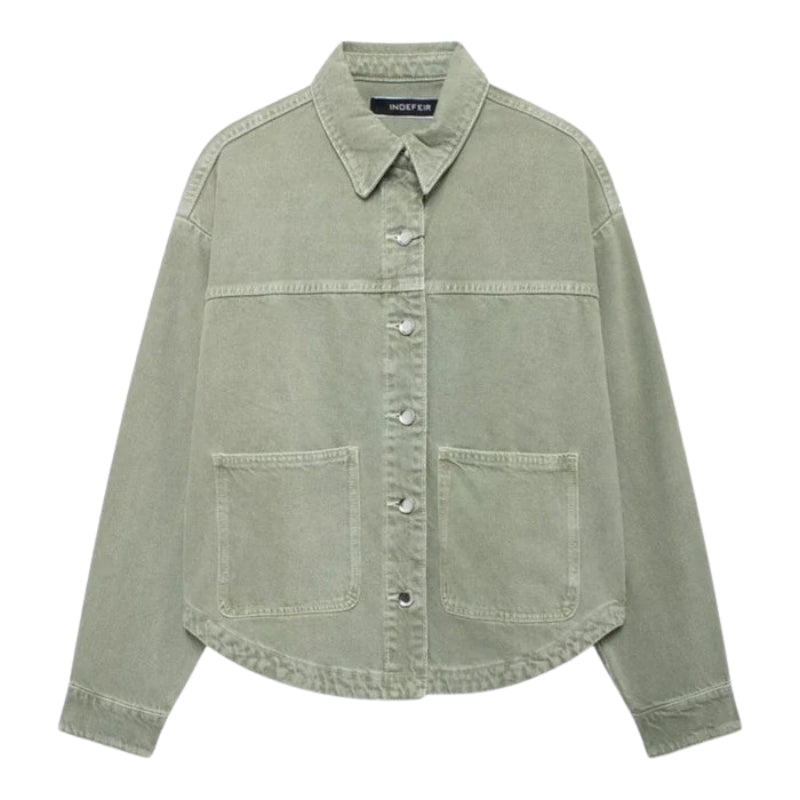 Reese – Kvinders Denimjakke i Afslappet Pasform med Forlommer