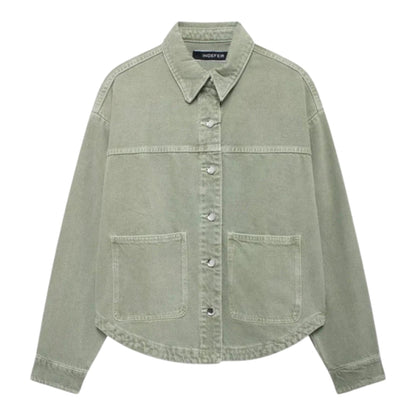 Reese – Kvinders Denimjakke i Afslappet Pasform med Forlommer