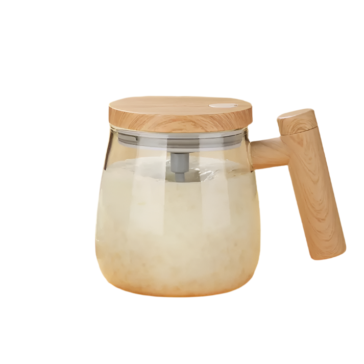 StirMate – Selv-rørende rejsekrus med én-knaps funktion og spildsikkert låg