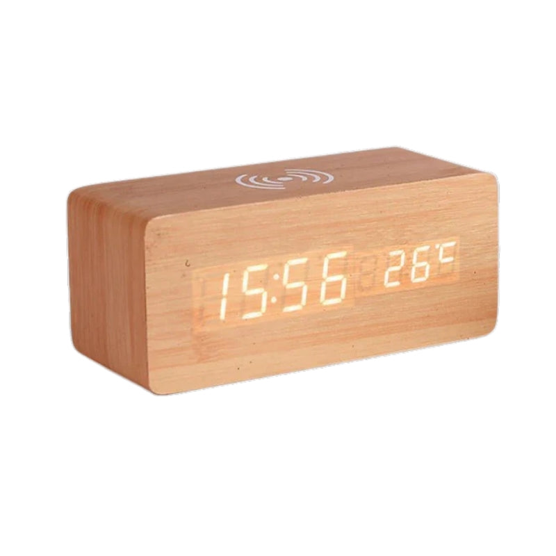 EchoClock – Smart Clock med trådløs opladning og stemmestyring for en strømlinet rutine