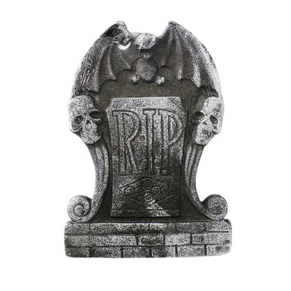 GraveGlow – Gravstensdekoration i Skum med Patineret Stenlook til Halloween
