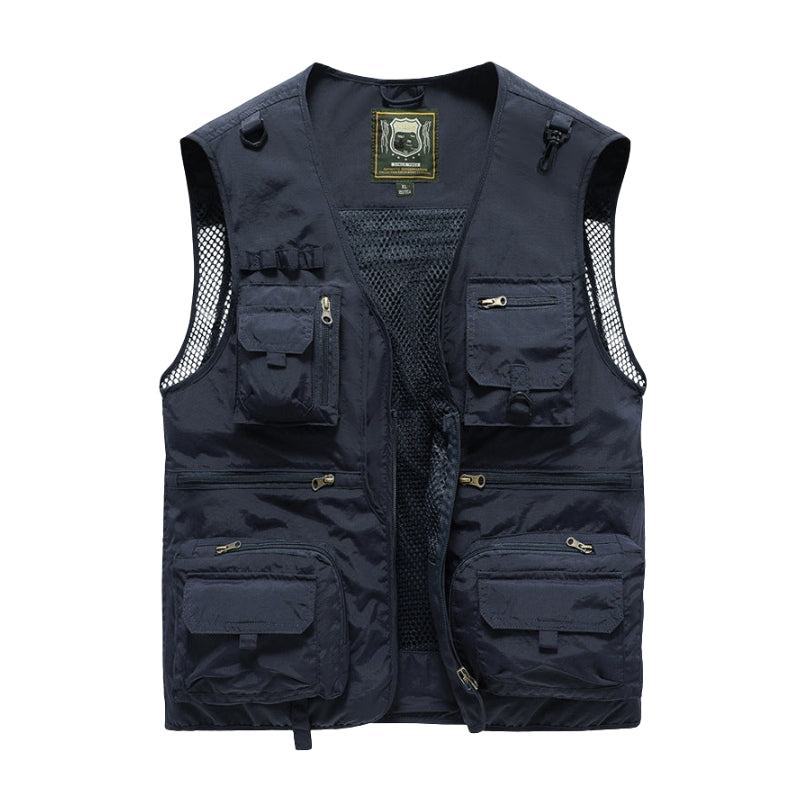Toby – Let Outdoor-vest med Lynlås og Funktionslommer