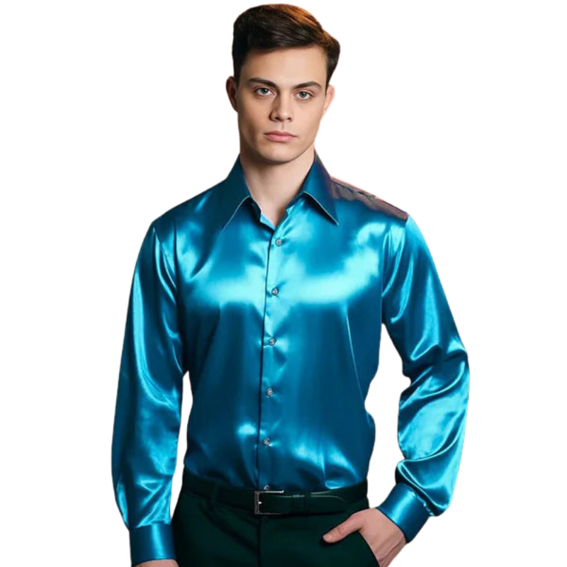 Maxwell – Klassisk skjorte med knaplukning, slim fit og elegant reversdesign