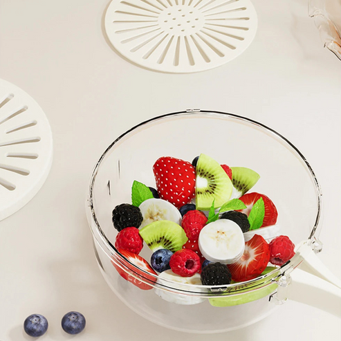 CookNova – Pladsbesparende køkken-skål med roterende afløb og nemt håndtag