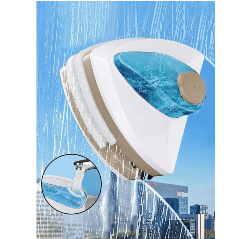 ClearMag - Magnetisk vinduespudser med trekantet design og sikkerhedsreb