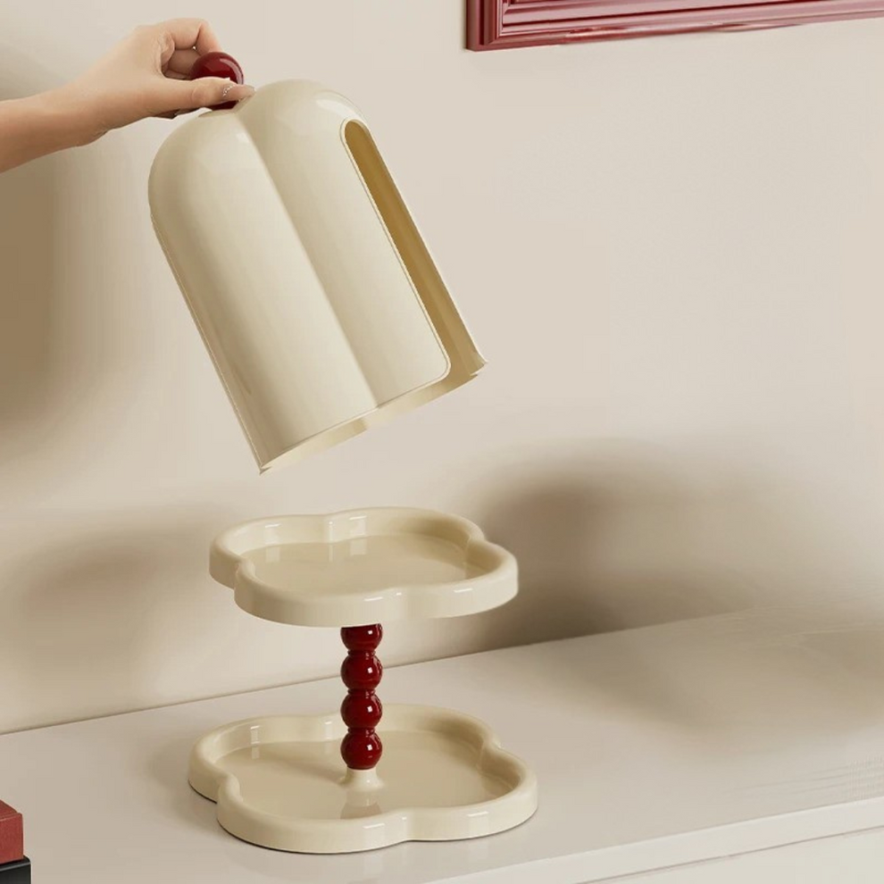 StealthBox – Elegant vævsholder med kuppellåg og skjult opbevaring i moderne design