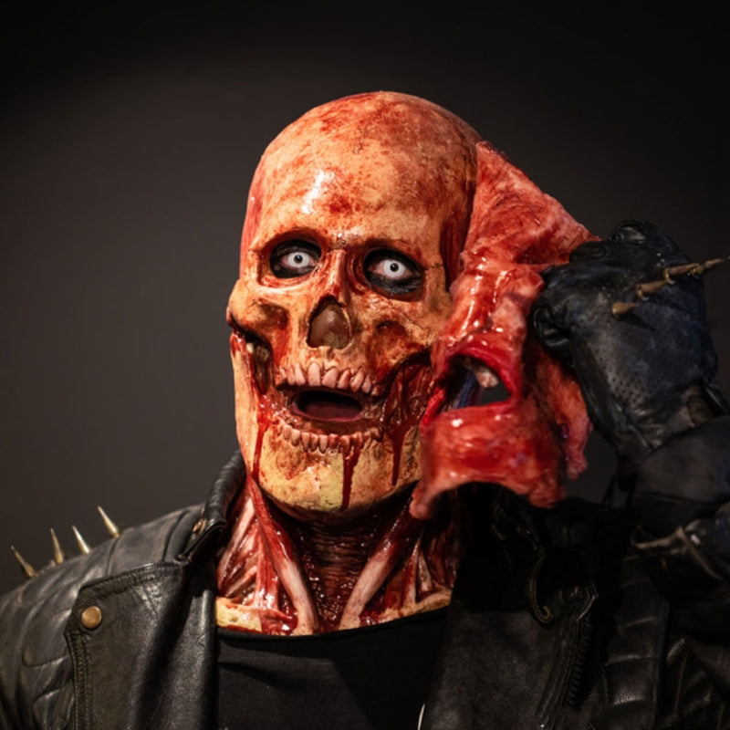 FearSkin – Dobbeltsidet Maske med Aftagelig Skal og Bevægelig Kæbe