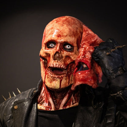 FearSkin – Dobbeltsidet Maske med Aftagelig Skal og Bevægelig Kæbe