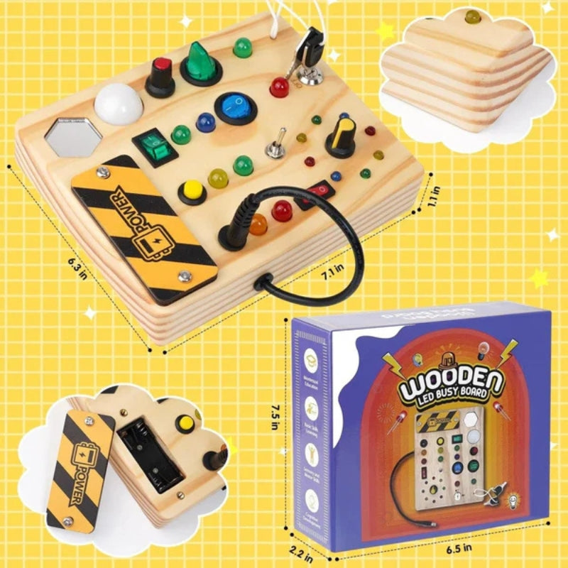 TrekPlay – Interactive Learning Board med kontakter og LED lys