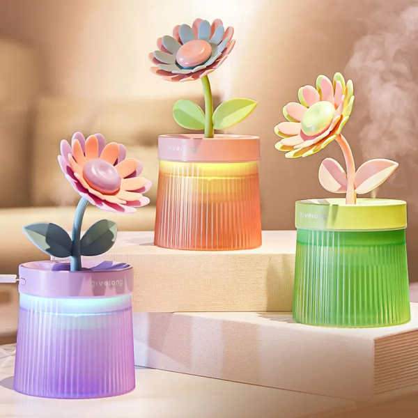 PetalMist – Blomsterformet luftfugter med delikat tågeeffekt og skulpturelt dekorativt udseende