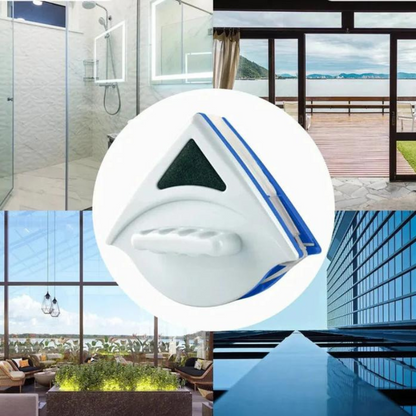 ClearMag - Magnetisk vinduespudser med trekantet design og sikkerhedsreb