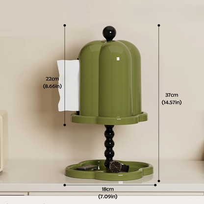 StealthBox – Elegant vævsholder med kuppellåg og skjult opbevaring i moderne design