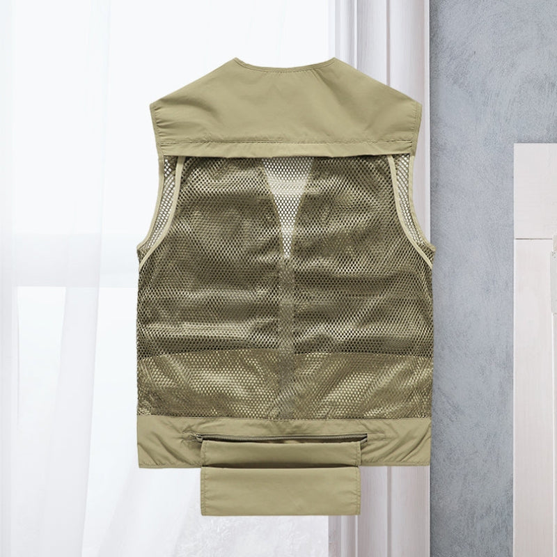 Toby – Let Outdoor-vest med Lynlås og Funktionslommer