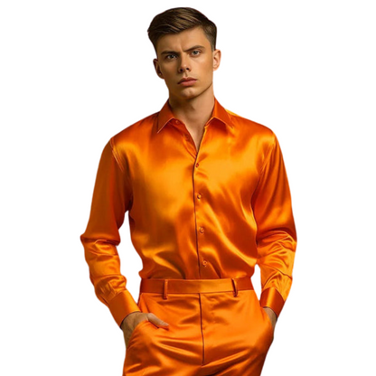 Maxwell – Klassisk skjorte med knaplukning, slim fit og elegant reversdesign