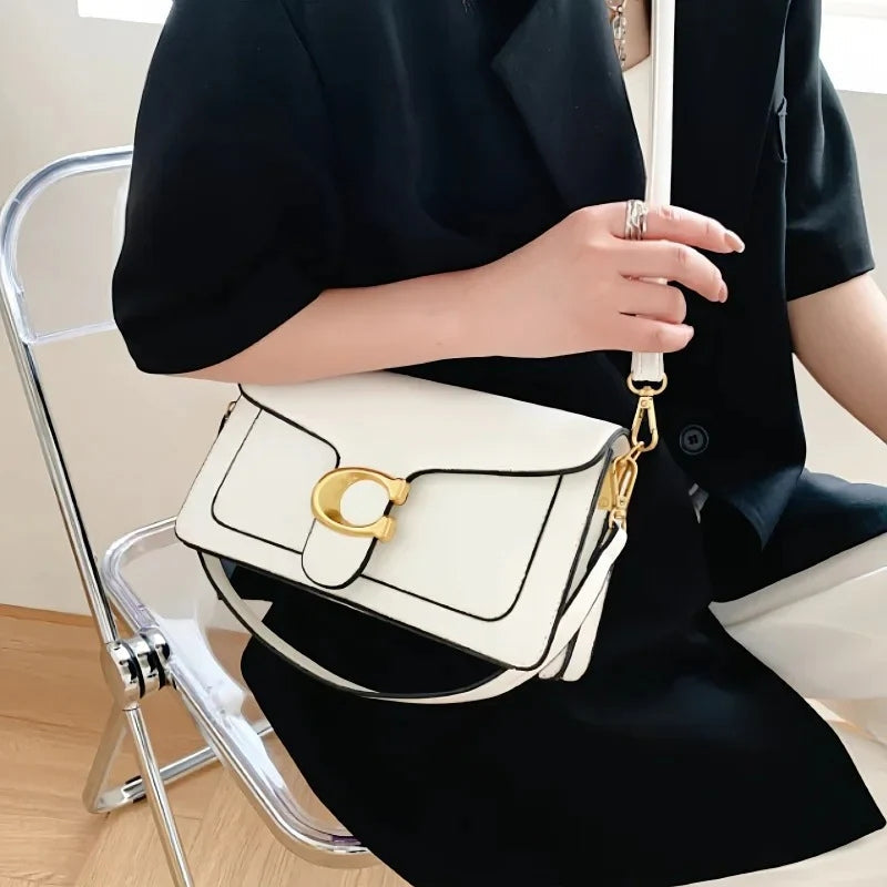 Luciana – Elegant håndtaske med klaplukning og funktionelle rum