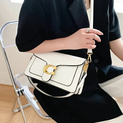 Luciana – Elegant håndtaske med klaplukning og funktionelle rum