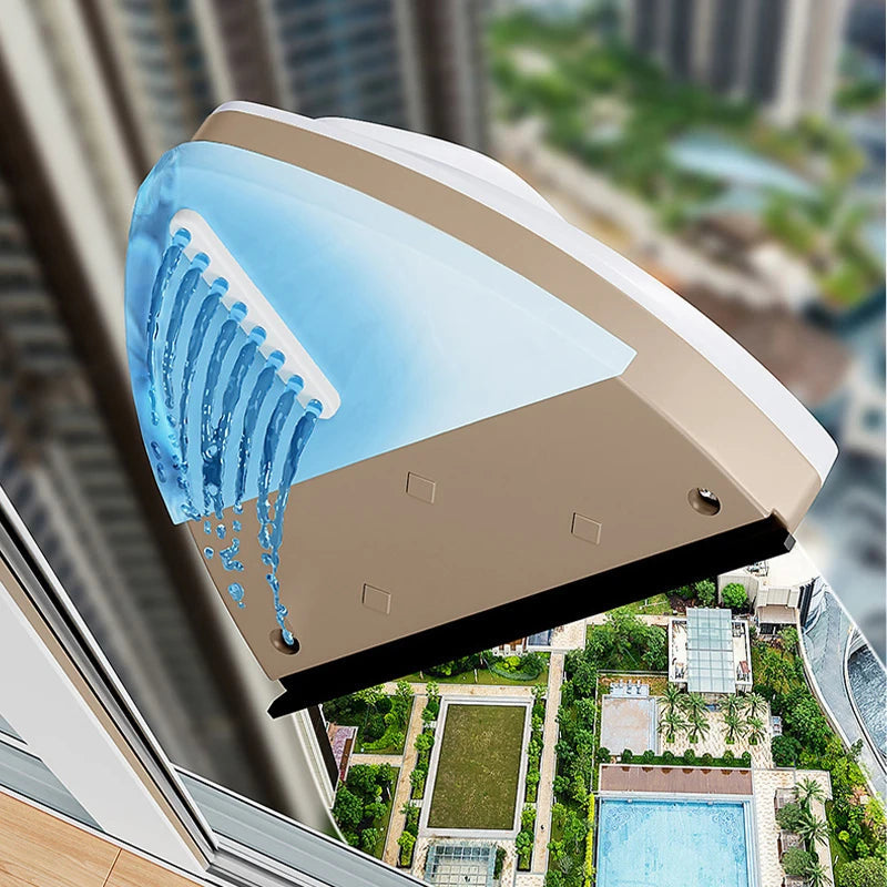 ClearMag - Magnetisk vinduespudser med trekantet design og sikkerhedsreb