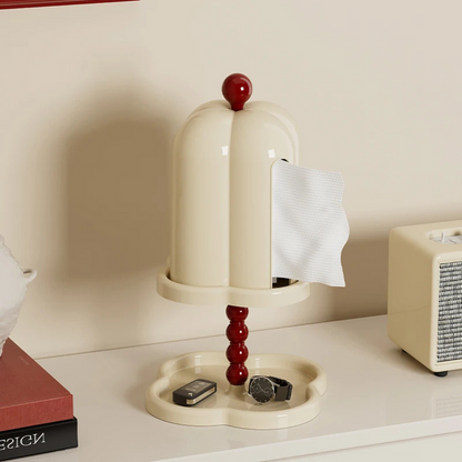 StealthBox – Elegant vævsholder med kuppellåg og skjult opbevaring i moderne design